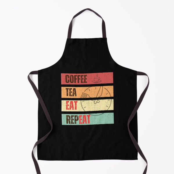 Item preview, Coffee Tea Eat Repeat Retro designed and sold by ZingAndPep.