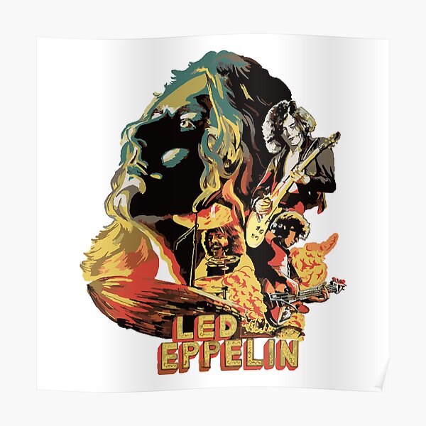 geführter Zeppelin schwarzer Hund Poster