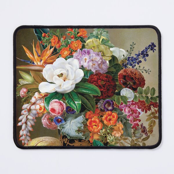Item preview, Exotic blooms in a Grecian krater with fruit on a marble ledge | Johan Laurentz Jensen designed and sold by LaMadeleine.