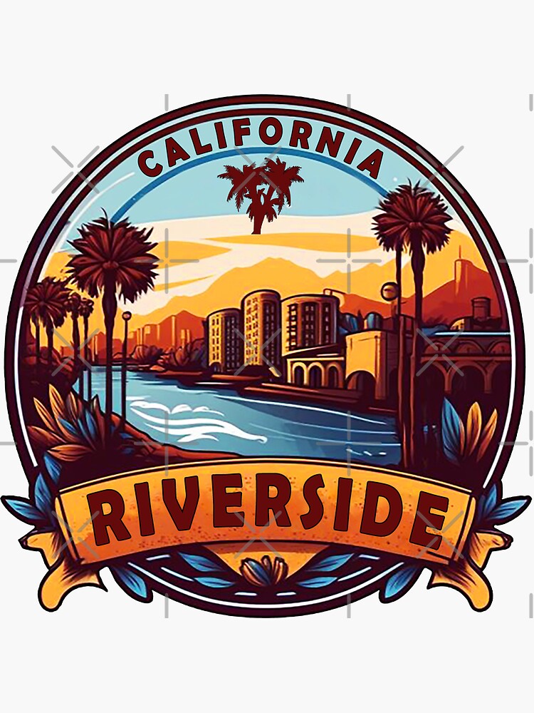 Retro Riverside California Tote Bag