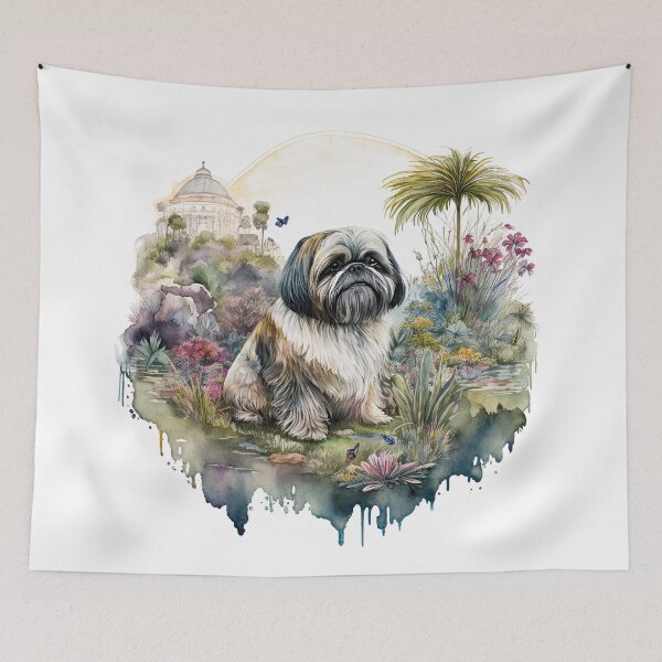 Item preview, Cute Shih Tzu Dog Owner Gift - Watercolor Illustration designed and sold by Shmueli Bell.