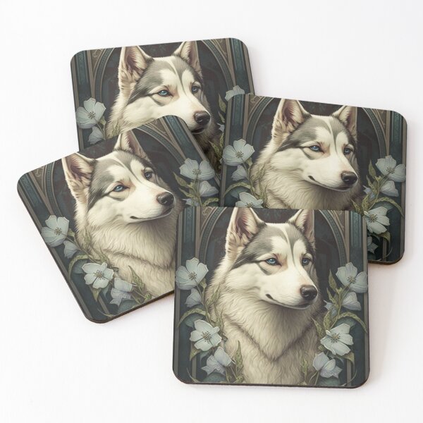 Item preview, Siberian Husky - Art Nouveau Style designed and sold by ArtNouveauChic.