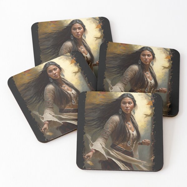 Item preview, Native American Indian Girl designed and sold by helrisoniart182.