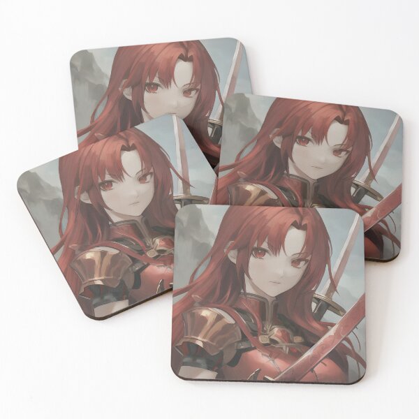 Item preview, Anime Red Hair Red Eyes Girl With A Sword Portrait  designed and sold by VersoShopping.