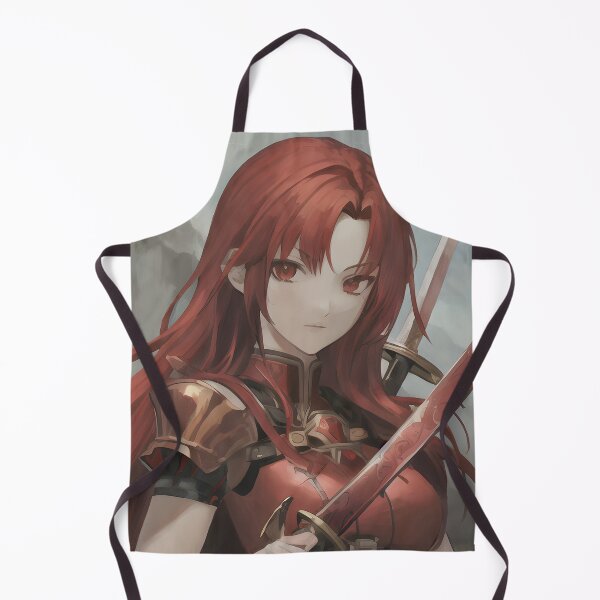 Item preview, Anime Red Hair Red Eyes Girl With A Sword Portrait designed and sold by VersoShopping.