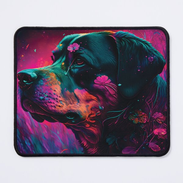 Item preview, Rottweiler Floral portrait designed and sold by HookedOnDogz.