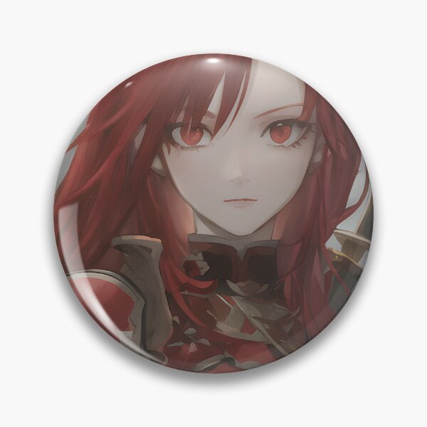 Item preview, Anime Red Hair Red Eyes Girl With A Sword Portrait  designed and sold by VersoShopping.