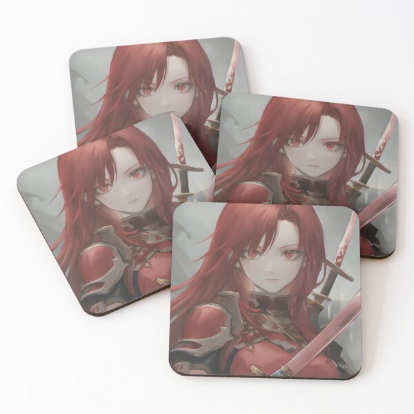 Item preview, Anime Red Hair Red Eyes Girl With A Sword Portrait  designed and sold by VersoShopping.