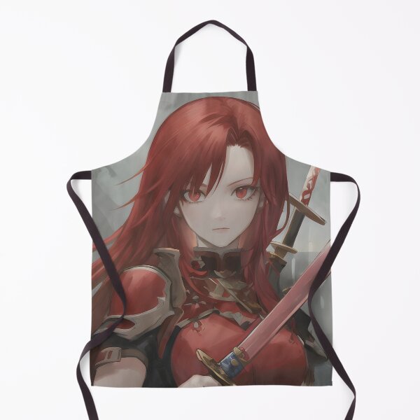 Item preview, Anime Red Hair Red Eyes Girl With A Sword Portrait designed and sold by VersoShopping.