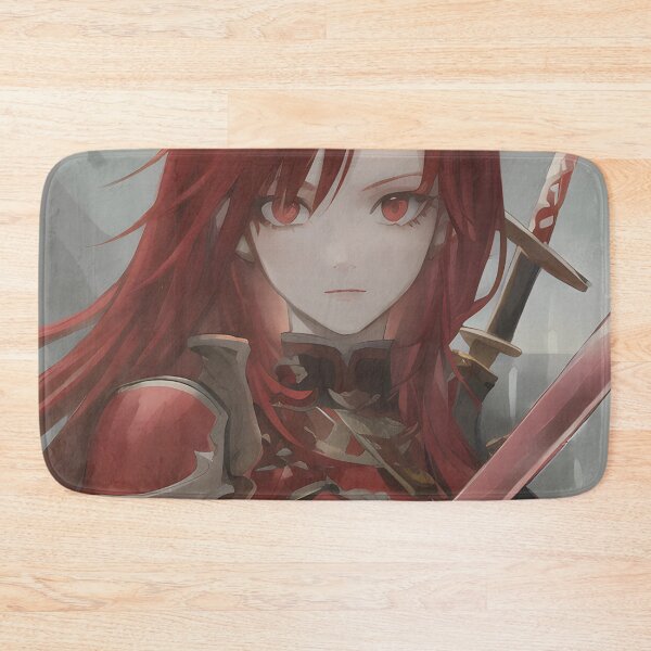Item preview, Anime Red Hair Red Eyes Girl With A Sword Portrait  designed and sold by VersoShopping.
