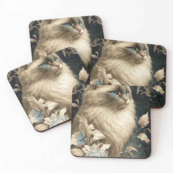 Item preview, Ragdoll Cat - Art Nouveau Style designed and sold by ArtNouveauChic.