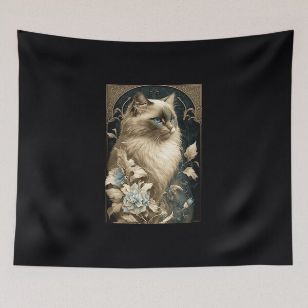 Item preview, Ragdoll Cat - Art Nouveau Style designed and sold by ArtNouveauChic.