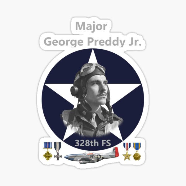 Item preview, Major George Preddy Jr. P-51 Mustang ace  designed and sold by Digitalfred.