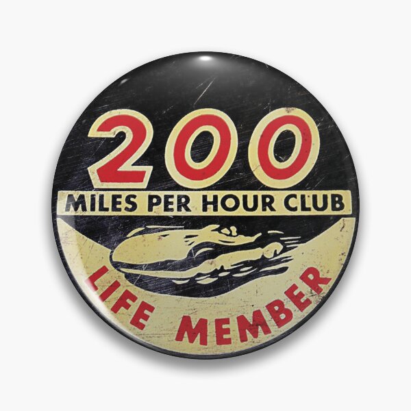 Item preview, Vintage Bonneville Salt Flats 200 Miles Per Hour Club Life Member emblem designed and sold by retropetrol.