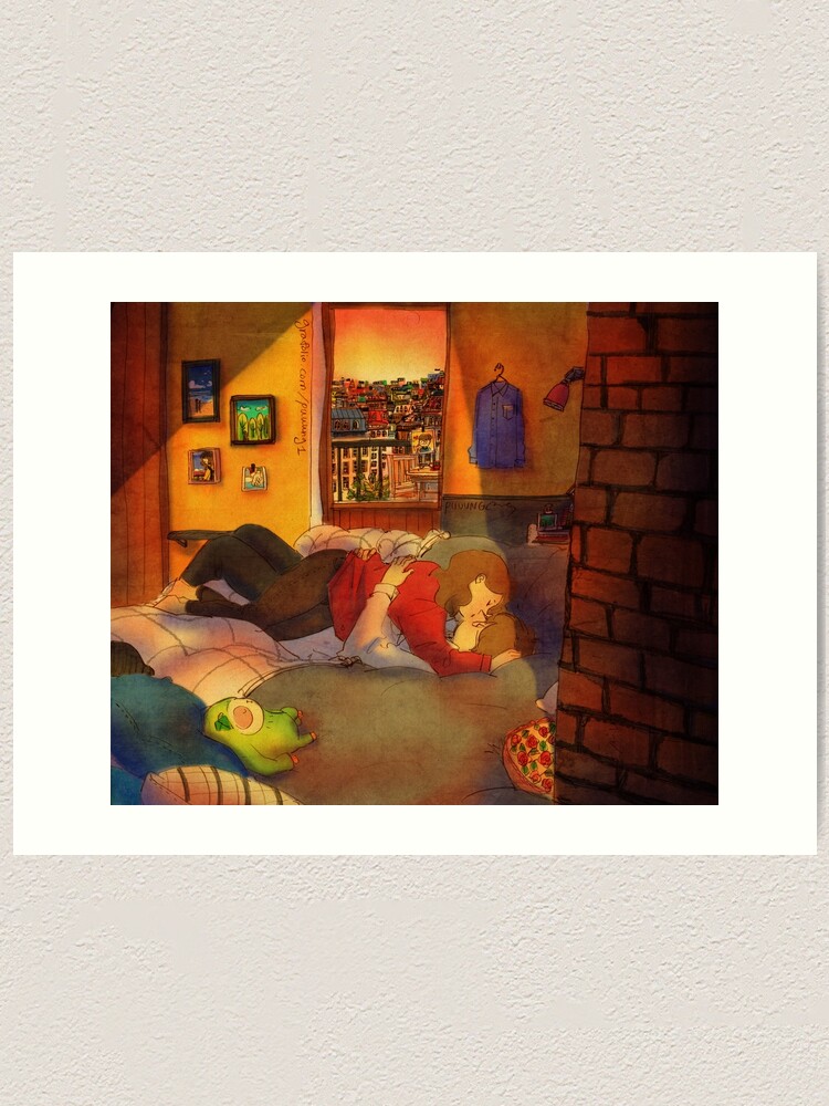 Alternate view of I want to kiss you Art Print