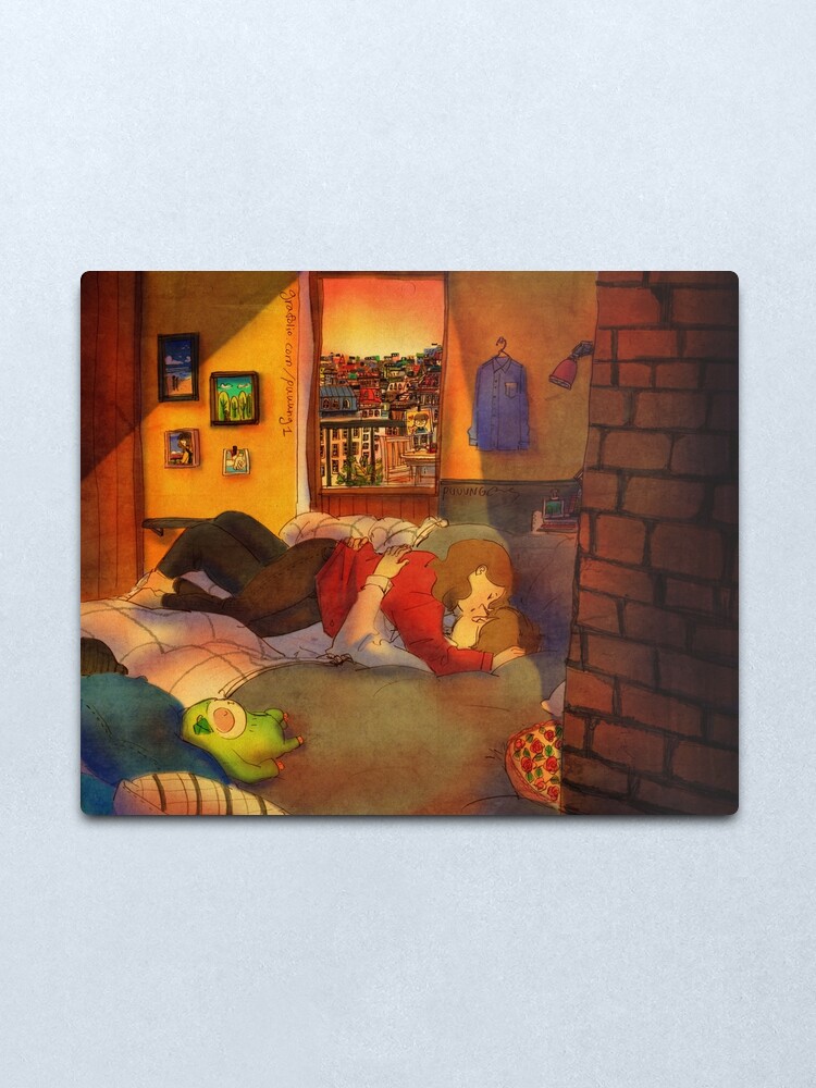 Alternate view of Romantic kiss Metal Print
