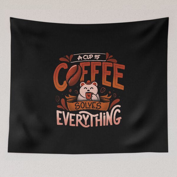 Item preview, A Cup Of Coffee Solves Everything - Funny Quotes Gift designed and sold by EduEly.