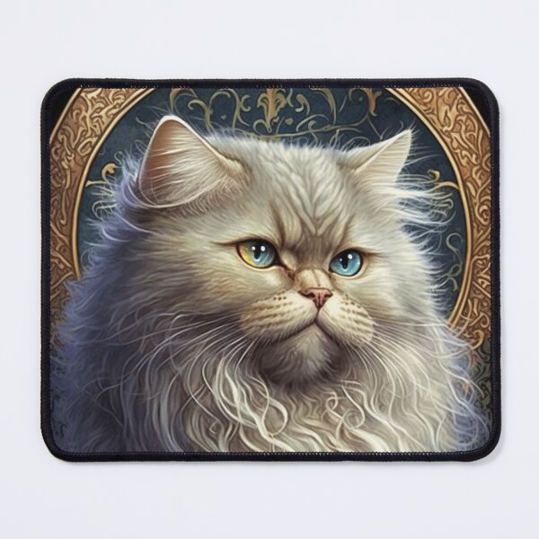 Item preview, Persian Cat - Art Nouveau Style designed and sold by ArtNouveauChic.