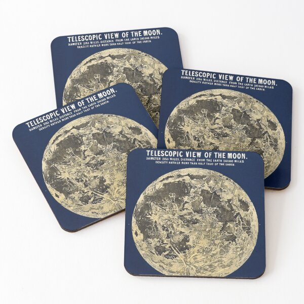 Item preview, Antique Astronomy: Telescopic view of the Moon designed and sold by AntiqueScience.