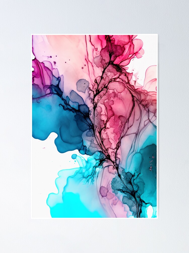 Stormy Wine Hues - Abstract Alcohol Ink Art Poster for Sale by inkvestor