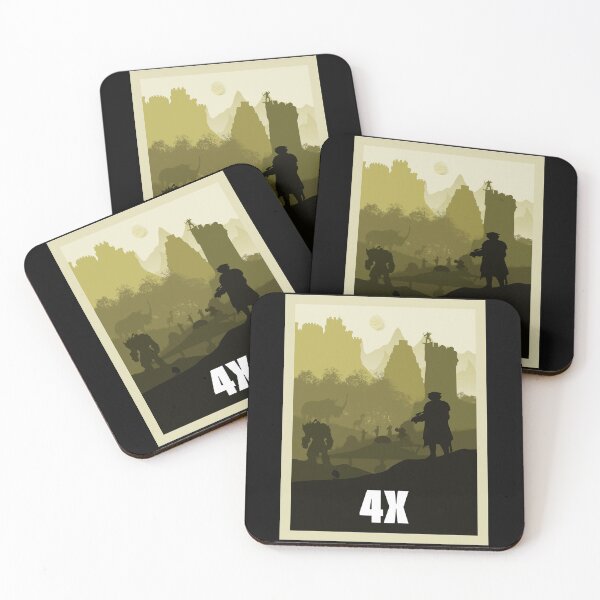 Item preview, 4X Board Game Mechanic - Board Games - Minimalist Travel Poster Style - Board Game Art designed and sold by MeepleDesign.