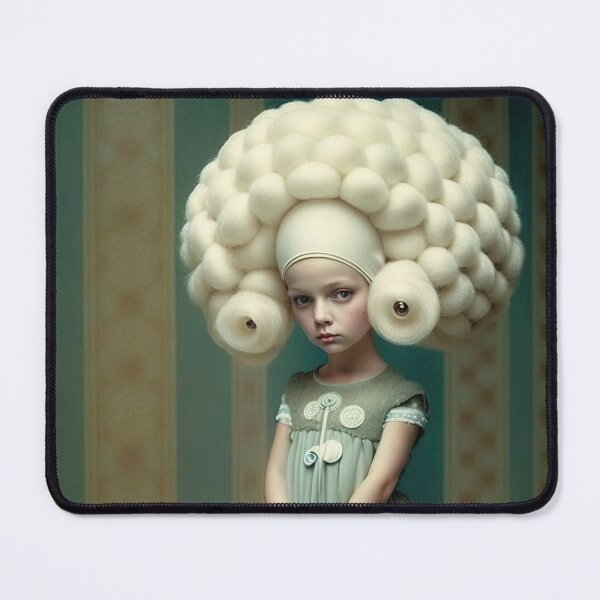 Item preview, Surreal Portrait of a Girl with a Sheep designed and sold by aiko-art.