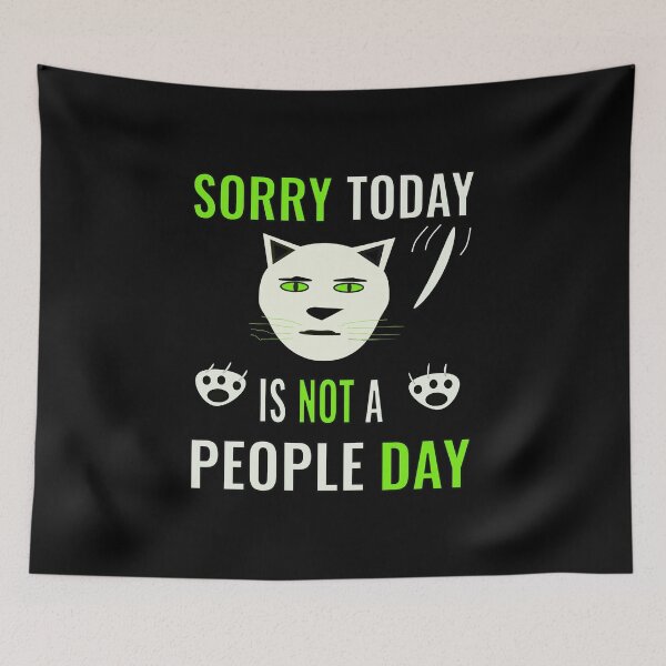 Item preview, Funny unsociable cat introverts humor designed and sold by CottagePop.