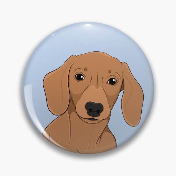 Item preview, Cute Red Dachshund - sausage dog, orange dog, miniature sausage dog designed and sold by SoohieArt.