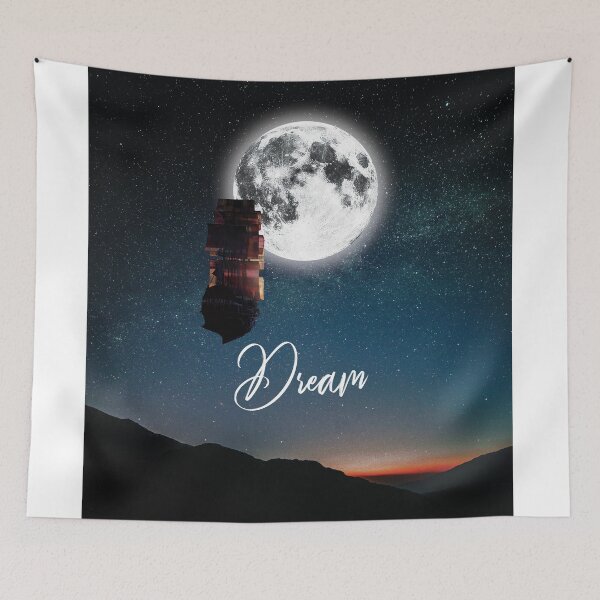 Item preview, Dream boat flying moon designed and sold by clad63.