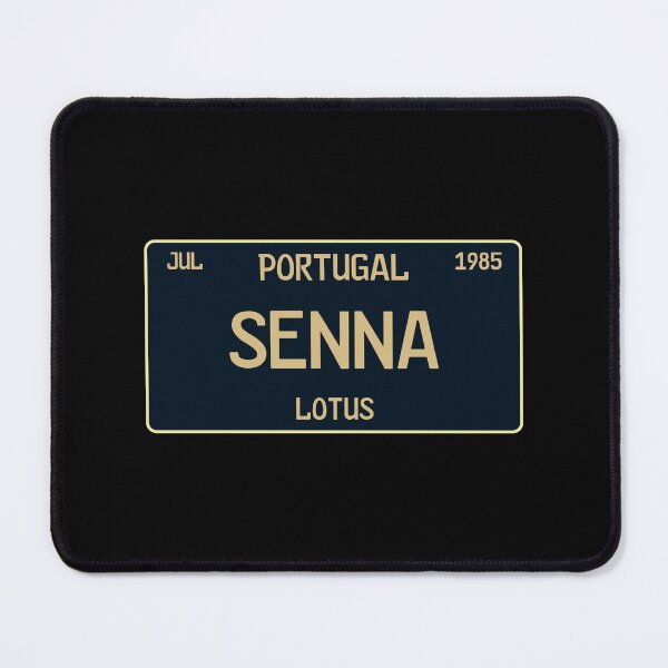 Item preview, Ayrton Senna first win license plate black designed and sold by ff1merch ..
