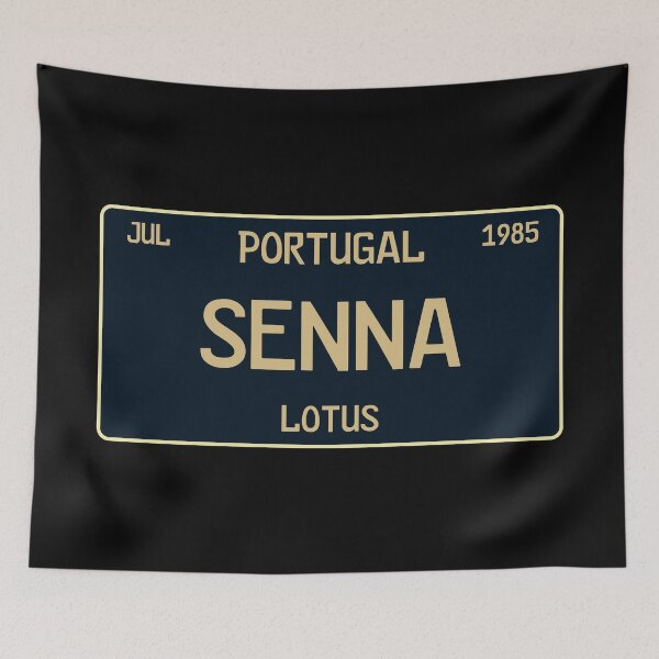 Item preview, Ayrton Senna first win license plate black designed and sold by ff1merch ..