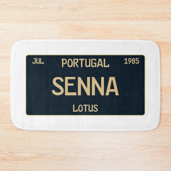 Item preview, Ayrton Senna first win license plate white designed and sold by ff1merch ..