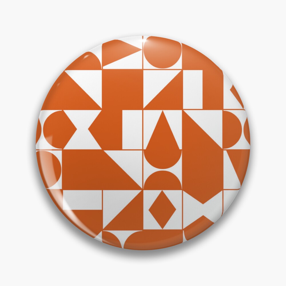 Hot Orange Geometric Pin