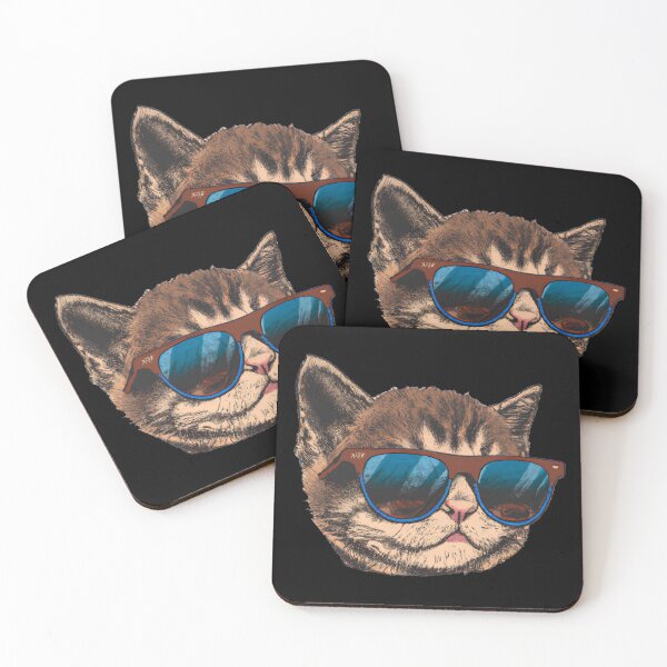 Item preview, Cute Cat Wearing Sunglasses Vintage Kitten designed and sold by jnhayes13.