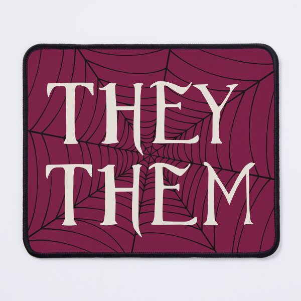 Item preview, Spider Web They /Them Pronouns Red designed and sold by MoonMint.