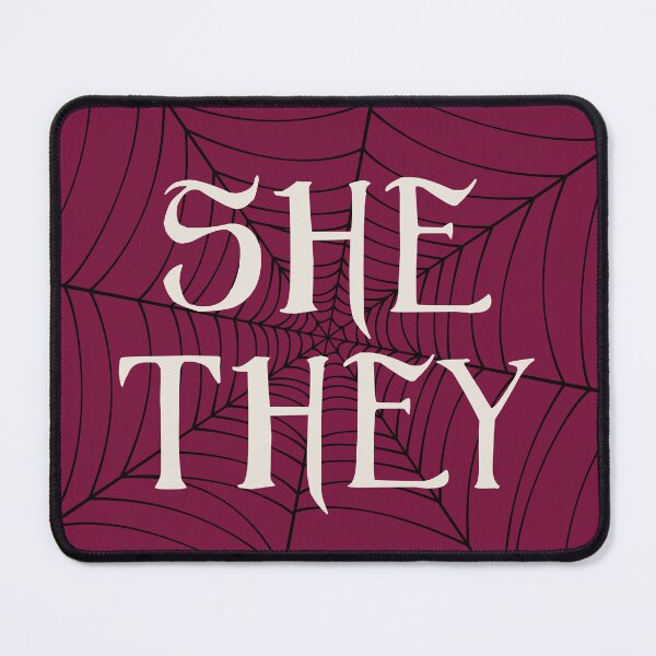 Item preview, Spider Web She They Pronouns  designed and sold by MoonMint.