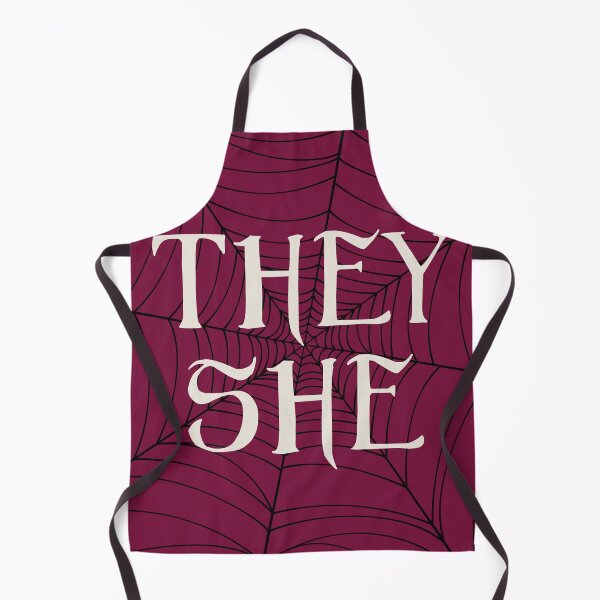 Item preview, Spider Web They She Pronouns Red designed and sold by MoonMint.