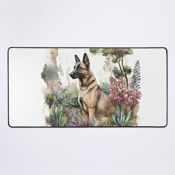 Item preview, Belgian Malinois Dog Owner Gift - Watercolor Illustration designed and sold by Shmueli Bell.