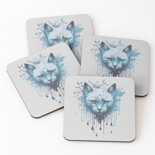 Item preview, blue cat with drops designed and sold by sdhg.
