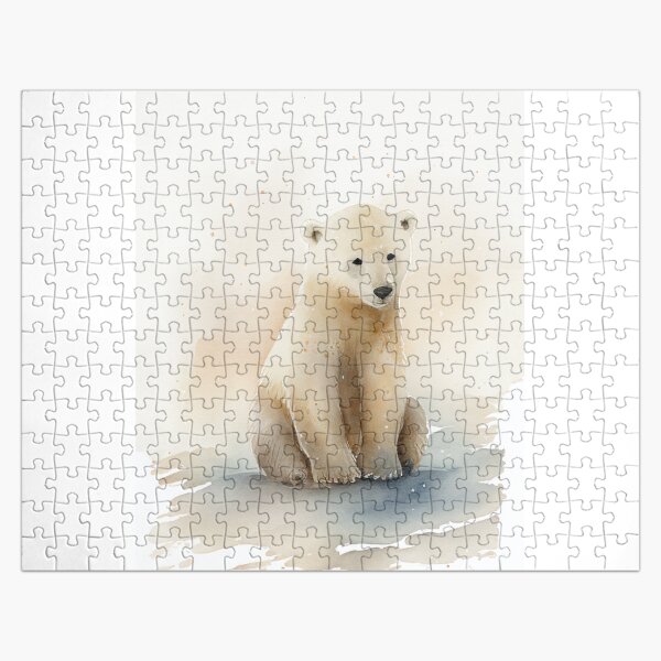 Polar Bear Nursery Poster for Kids Room Poster Nursery Print Jigsaw Puzzle