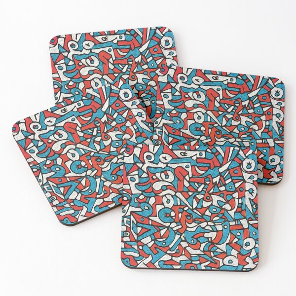 Item preview, Blue Stained Orange Glass Abstract Design designed and sold by ubustudio.