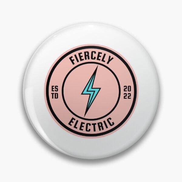 Item preview, Fiercely Electric pink round logo designed and sold by FiercelyFE.