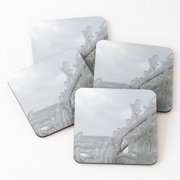 Item preview, Lakeside Ice Sculptures with Falling Snow designed and sold by Georgia Mizuleva.