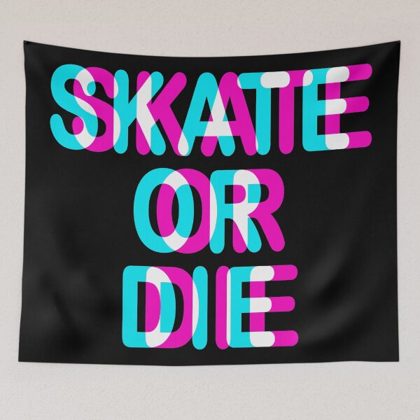 Item preview, SKATE OR DIE - TRIPPY 3D SKATING designed and sold by ShirtWreck.