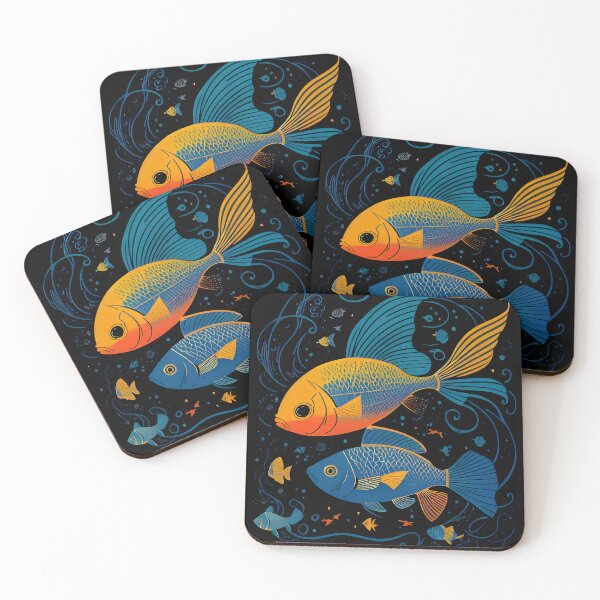 Item preview, Orange and Blue Fish designed and sold by Surya Puranik.