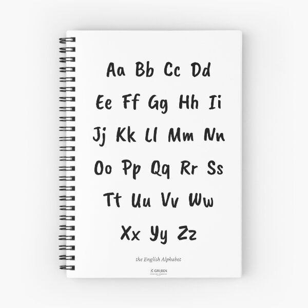 Item preview, English alphabet A to Z, B&W designed and sold by Grijben.