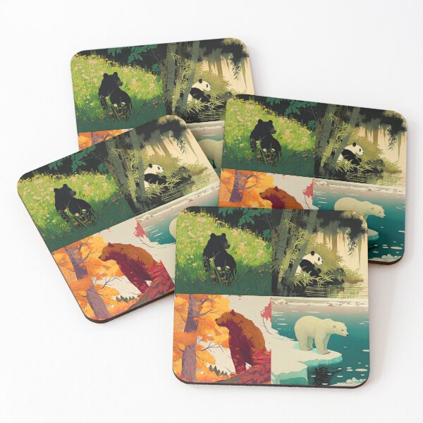 Item preview, Bears in four seasons designed and sold by LonelyKraken.