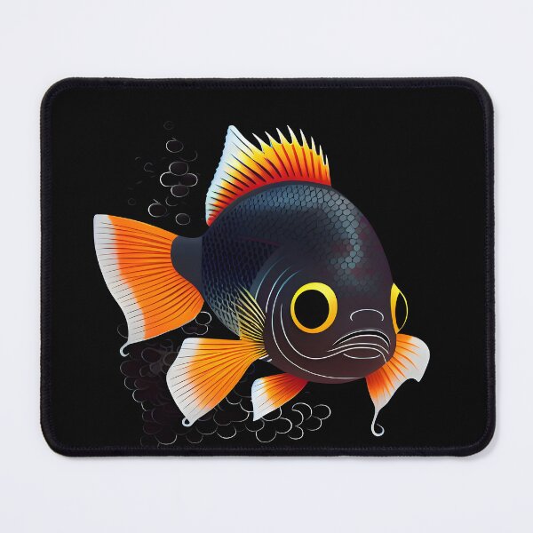 Item preview, beautiful black and orange fish designed and sold by Surya Puranik.
