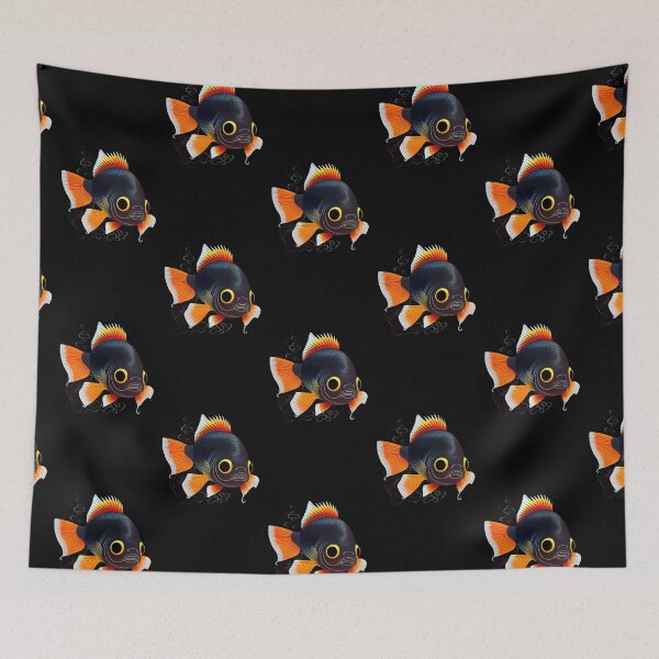 Item preview, beautiful black and orange fish designed and sold by Surya Puranik.