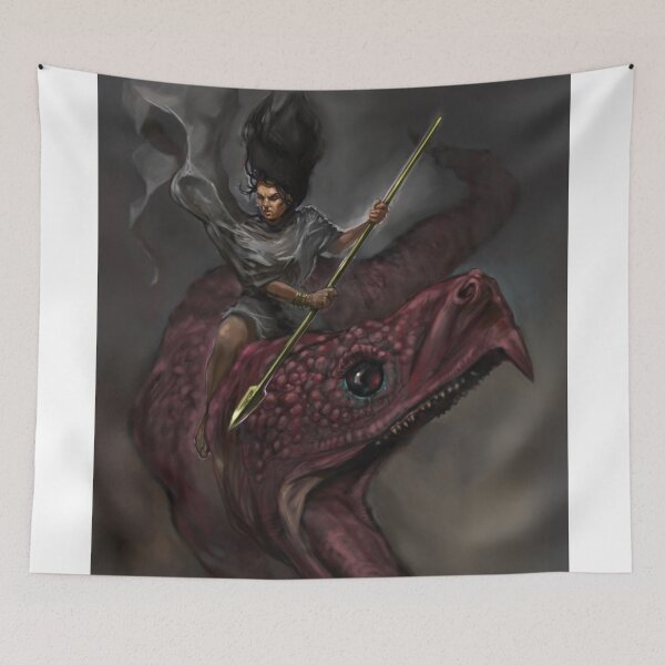 Item preview, Mighty Thews Sword fighting dragon, monsters magic RPG roleplaying fantasy Larping Larp Larpers.  best selling, top selling redbubble art designed and sold by scottneil.